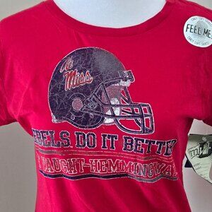 Ole Miss College Football Short Sleeve T-shirt Ladies Size L Brand New!